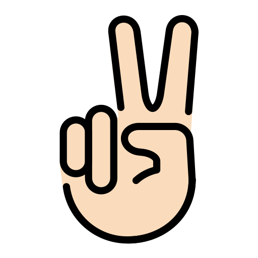 Жест V: очень светлый тон кожи для OpenMoji 15.1