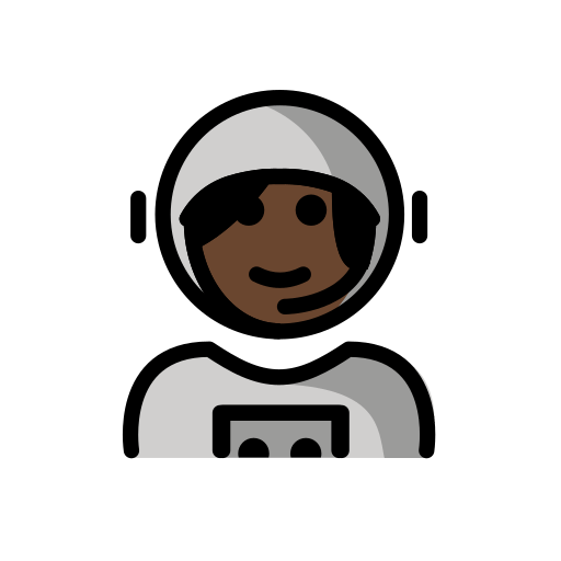 Жінка-космонавт: дуже темний тон шкіри для OpenMoji 15.1
