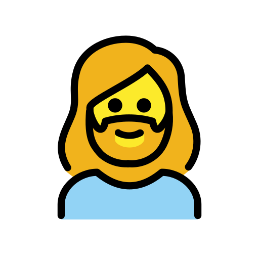 Бородата жінка для OpenMoji 15.1