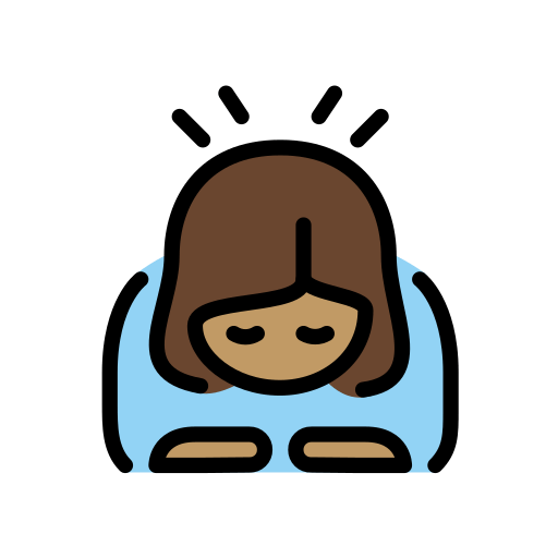 Женщина кланяется: средний тон кожи для OpenMoji 15.1
