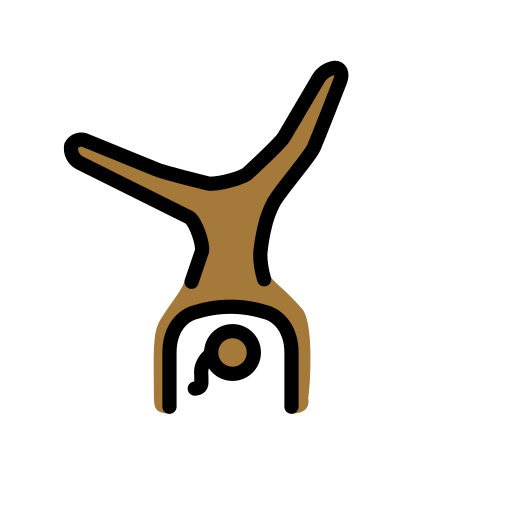 Жінка-акробат: темний тон шкіри для OpenMoji 15.1