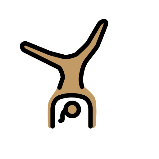 Жінка-акробат: середній тон шкіри для OpenMoji 15.1