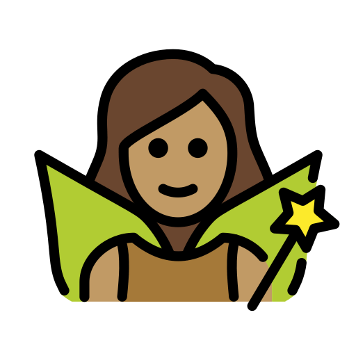 Жінка-фея: середній тон шкіри для OpenMoji 15.1