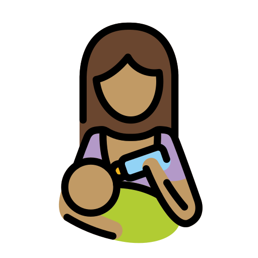 Кормящая женщина: средний тон кожи для OpenMoji 15.1