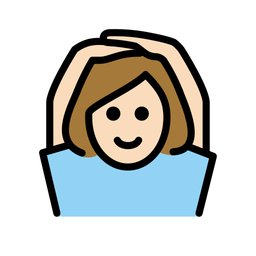  Женщина за: очень светлый тон кожи для OpenMoji 15.1