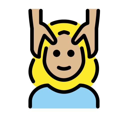 Жінці масажують обличчя: світлий тон шкіри для OpenMoji 15.1