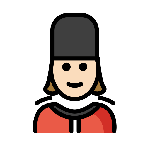 Женщина-гвардеец: очень светлый тон кожи для OpenMoji 15.1