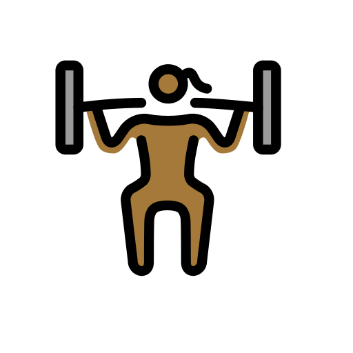 Жінка зі штангою: темний тон шкіри для OpenMoji 15.1