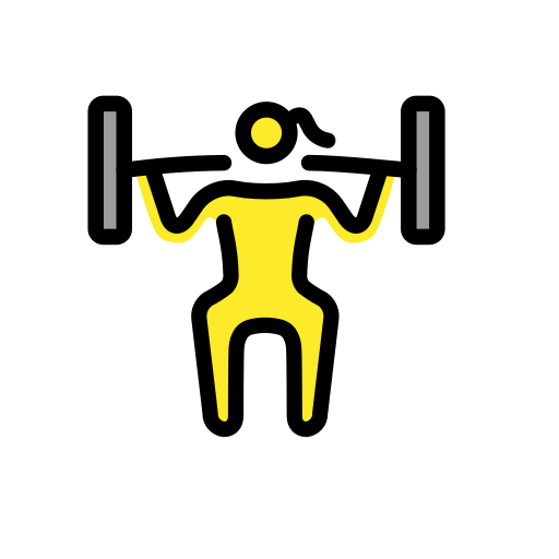 Жінка зі штангою для OpenMoji 15.1