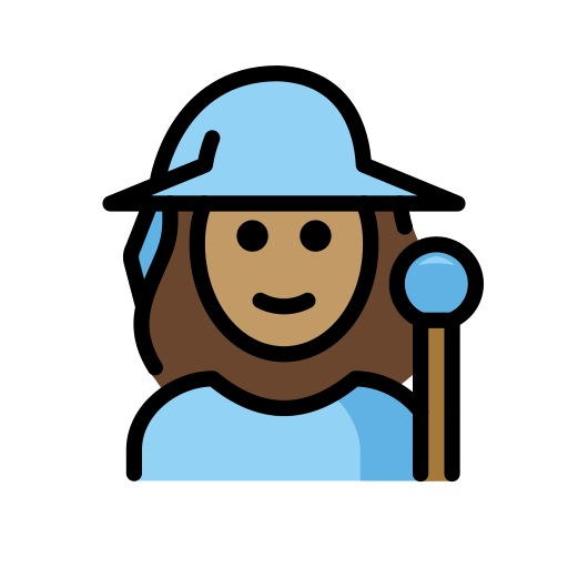 Жінка-маг: середній тон шкіри для OpenMoji 15.1