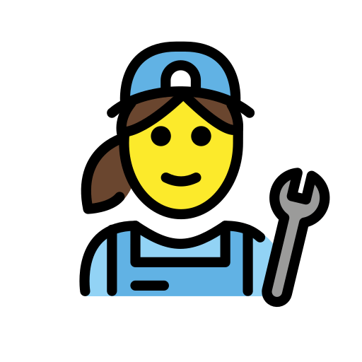 Женщина-механик для OpenMoji 15.1