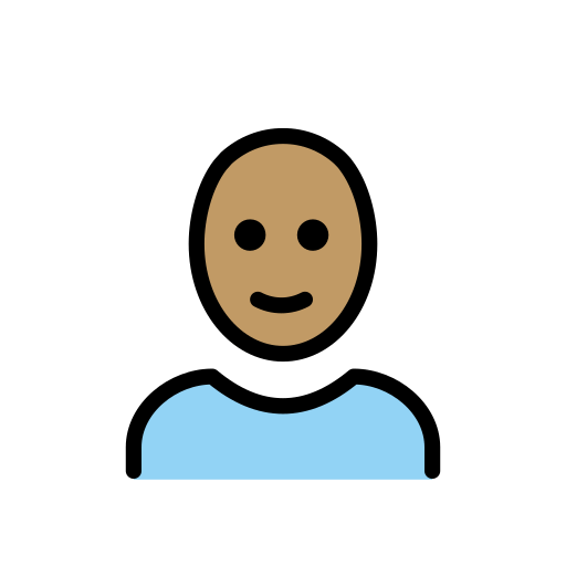 Жінка: середній тон шкіри без волосся для OpenMoji 15.1