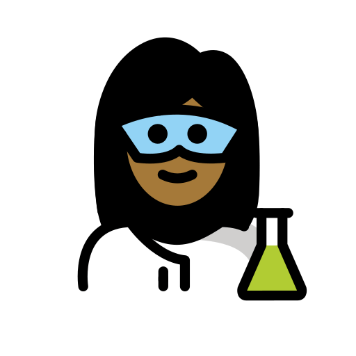 Вчений: темний тон шкіри для OpenMoji 15.1
