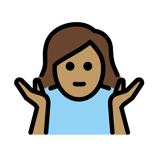 Жінка знизує плечима: середній тон шкіри для OpenMoji 15.1