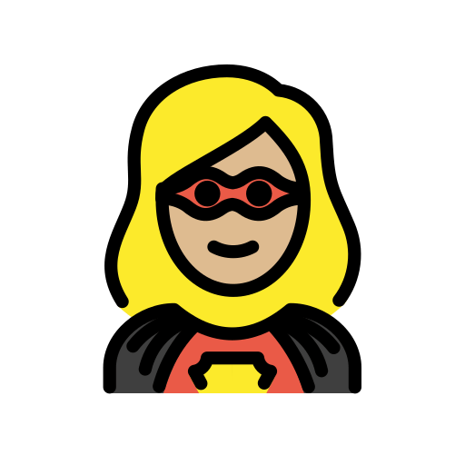 Жінка-супергерой: світлий тон шкіри для OpenMoji 15.1