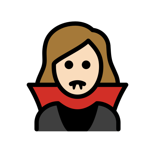 Жінка-вампір: дуже світлий тон шкіри для OpenMoji 15.1