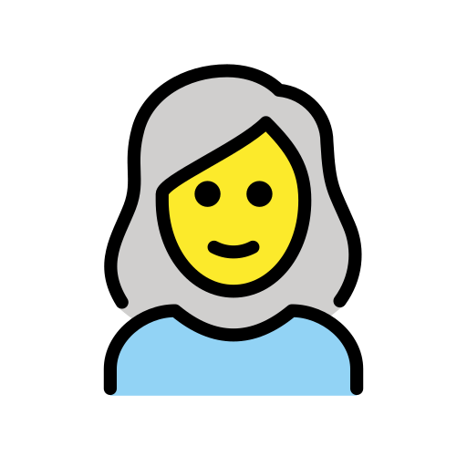 Жінка: сиве волосся для OpenMoji 15.1
