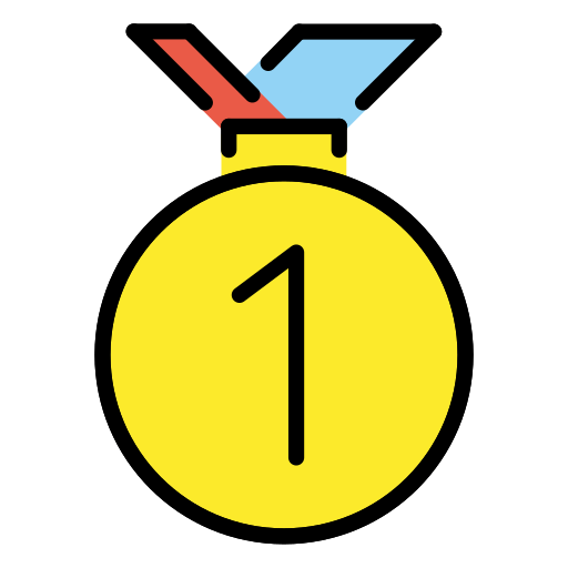 1st Place Medal for OpenMoji 16.0