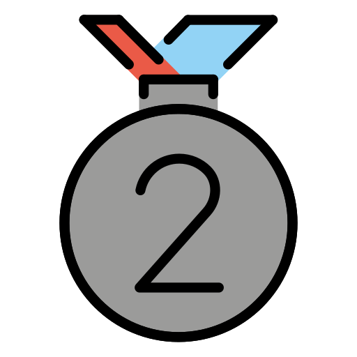 2nd Place Medal for OpenMoji 16.0