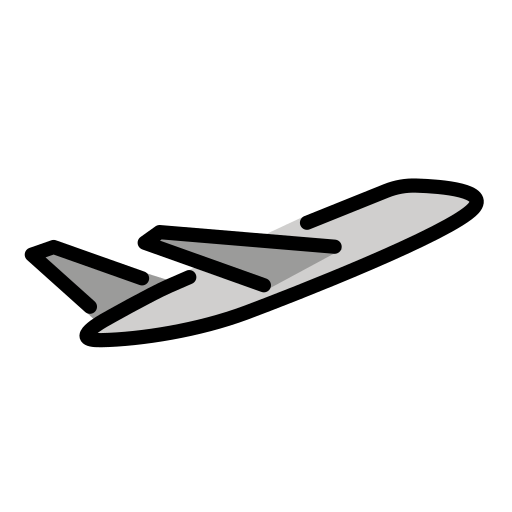 Avião Decolando para OpenMoji 16.0