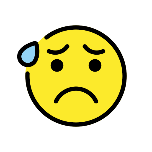 Anxious Face with Sweat for OpenMoji 16.0