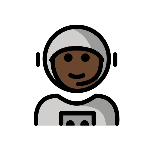 Astronauta: Pele Escura para OpenMoji 16.0