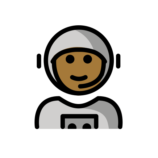 Astronauta: Tom de Pele Medium-Dark para OpenMoji 16.0