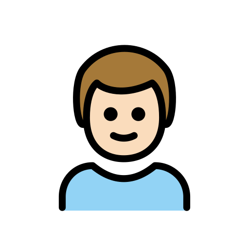 Boy: Light Skin Tone for OpenMoji 16.0