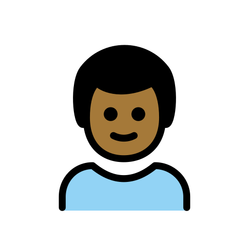 Мальчик: темный тон кожи для OpenMoji 16.0