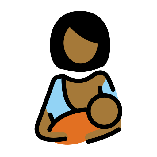 Кормление грудью: темный тон кожи для OpenMoji 16.0