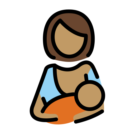Amamentando: Pele Morena para OpenMoji 16.0