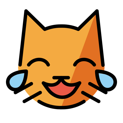 Смеющийся до слез кот для OpenMoji 16.0