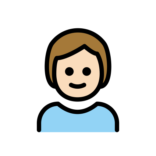 Дитина: дуже світлий тон шкіри для OpenMoji 16.0
