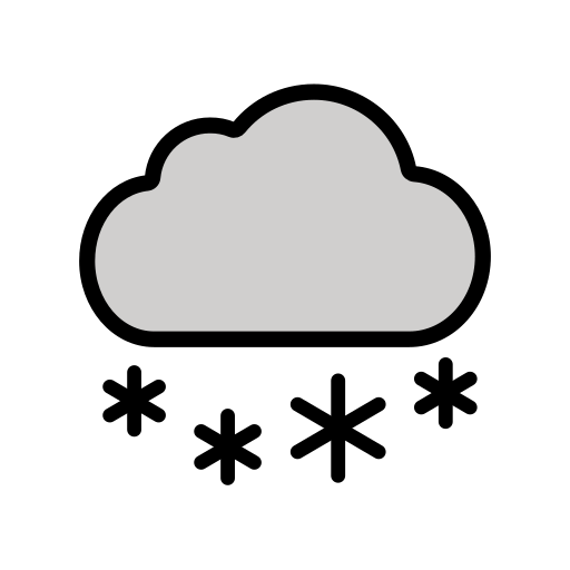 Wolk met sneeuw voor OpenMoji 16.0
