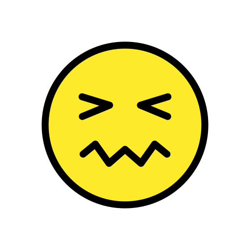 Confounded Face for OpenMoji 16.0