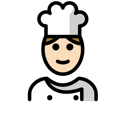 Chef De Cozinha: Pele Clara para OpenMoji 16.0