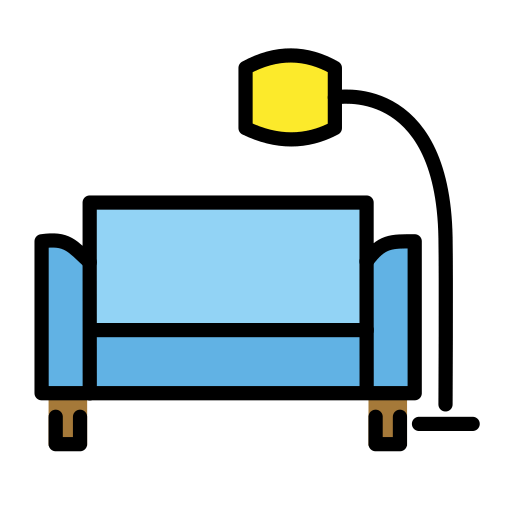 Sofá E Luminária para OpenMoji 16.0