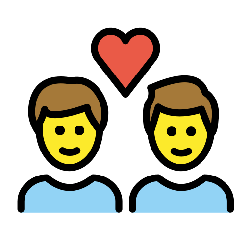 Ζευγάρι με καρδιά: άντρας, άντρας για OpenMoji 16.0