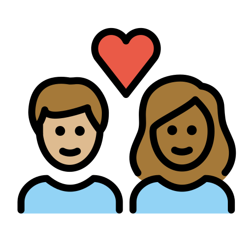 Casal Apaixonado: Pessoa, Pessoa, Pele Morena Clara, Pele Morena Escura para OpenMoji 16.0