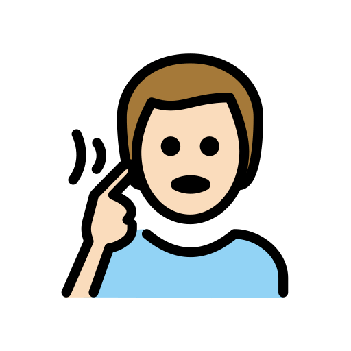 Homem Surdo: Pele Clara para OpenMoji 16.0