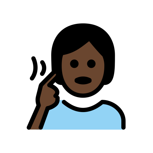 Pessoa Surda: Pele Escura para OpenMoji 16.0