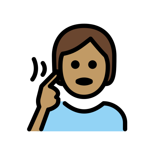 Pessoa Surda: Pele Morena para OpenMoji 16.0