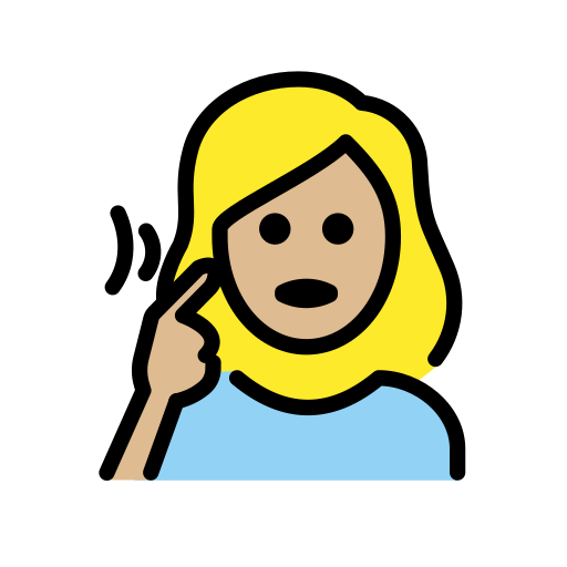 Mulher Surda: Pele Morena Clara para OpenMoji 16.0