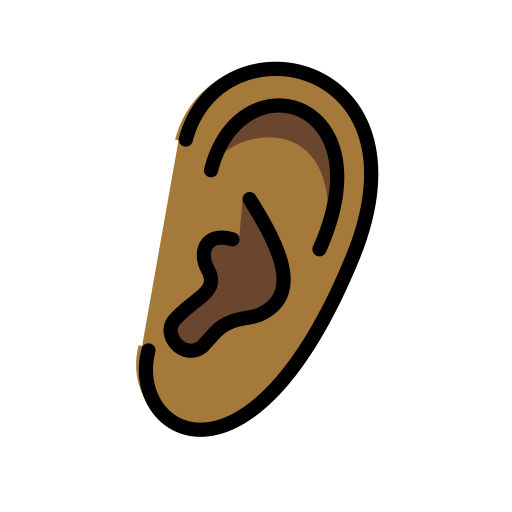 Orelha: Pele Morena Escura para OpenMoji 16.0