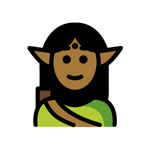 Elfo: Pele Morena Escura para OpenMoji 16.0