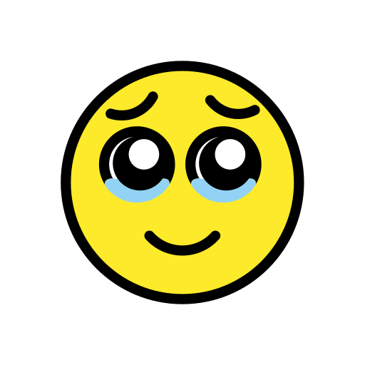 Face Holding Back Tears for OpenMoji 16.0