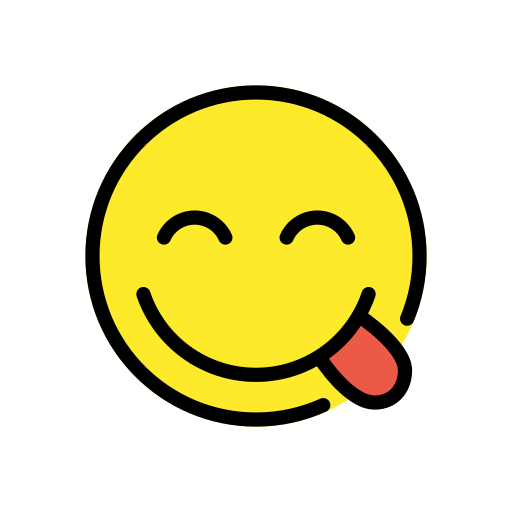 Rosto Saboreando Comida para OpenMoji 16.0