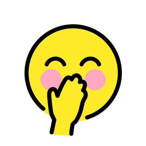 Прикриває рот рукою для OpenMoji 16.0