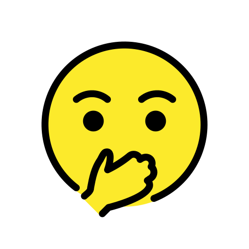 Face with Open Eyes and Hand Over Mouth for OpenMoji 16.0