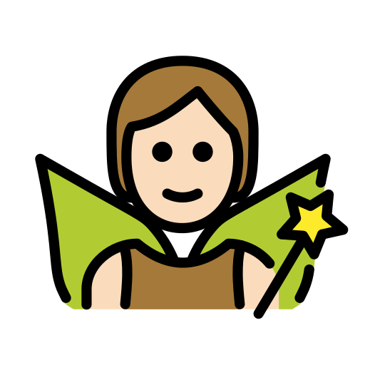 Фея: очень светлый тон кожи для OpenMoji 16.0